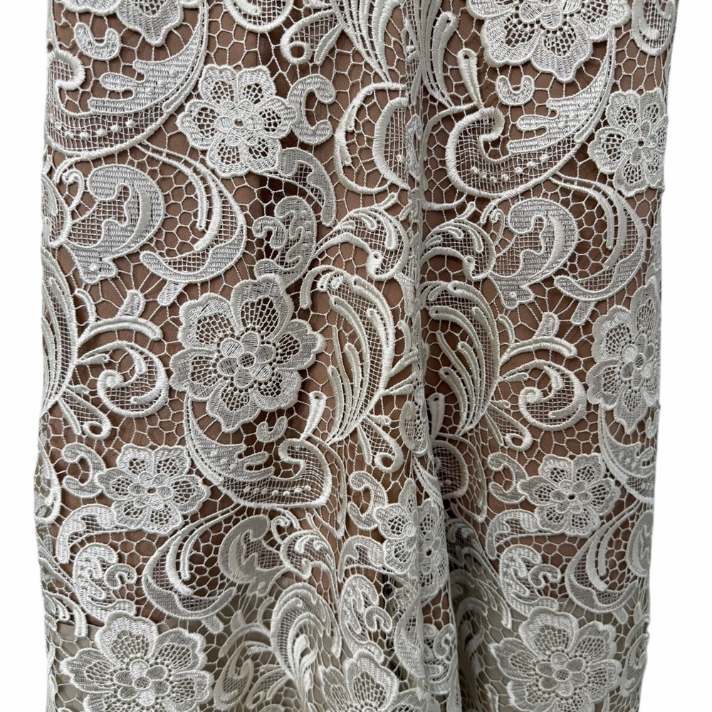 Dress the Population Marion Lace Jumpsuit in Cream - Picture 7 of 11